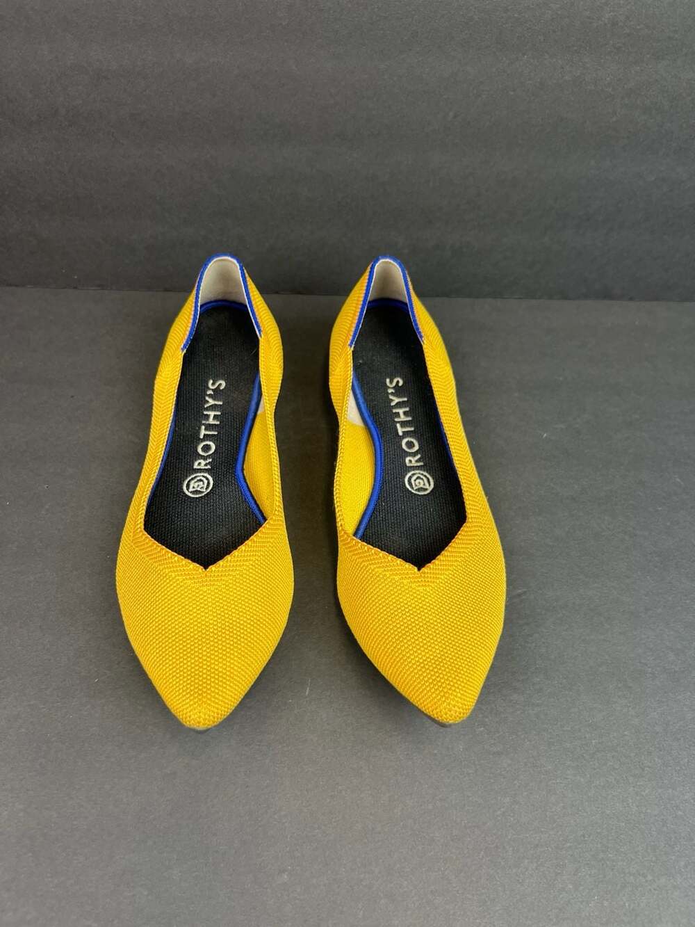 Rothy's The Point Women's Knit Ballet Flats in Marigold Yellow Size 9 - Picture 3 of 7